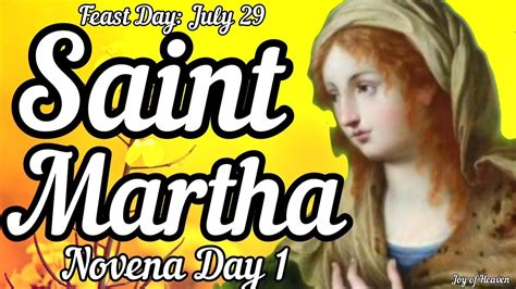 St Martha Novena Prayer Day 1 Patron Saint Of Cooks Homemakers