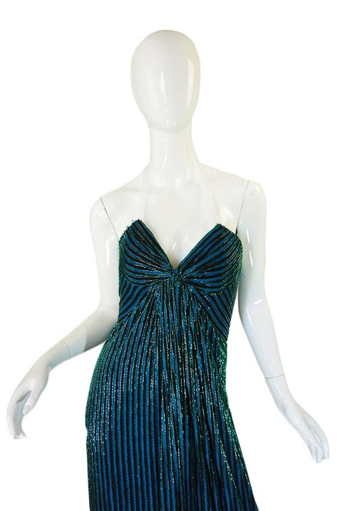 1970s Beaded Bob Mackie Gown Shrimpton Couture