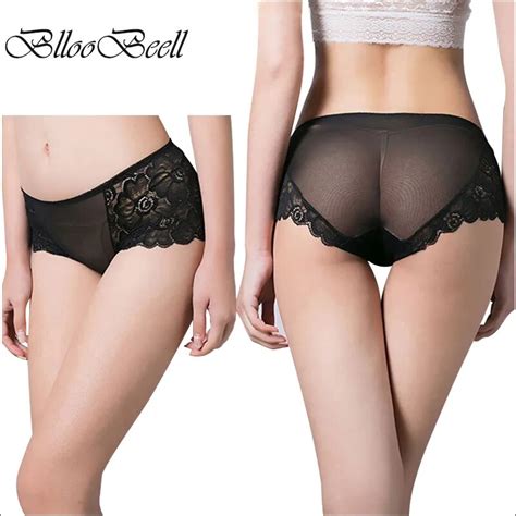 Blloobeell Womens Underwear Sexy Lace Panties For Women Hollow Out Briefs Mid Rise Female