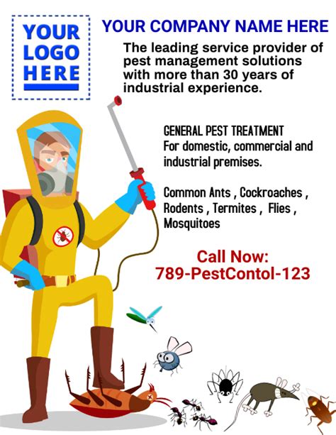Pest Control Poster Template Postermywall