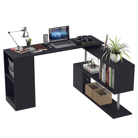 Homcom 55 360° Rotating Corner Computer Desk Modern L