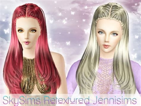 Half Up Do Hairstyle Skysims Hair 067 Retextured By Jennisims Sims