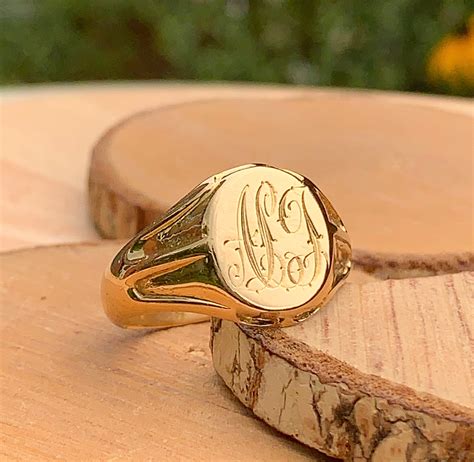 Gold Signet Ring Antique Heavy Big Size 100 Year Old 18k Etsy Uk