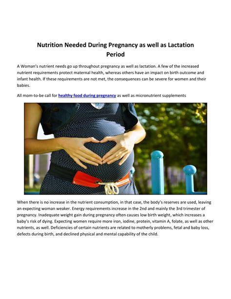 Ppt Nutrition Needed During Pregnancy As Well As Lactation Period