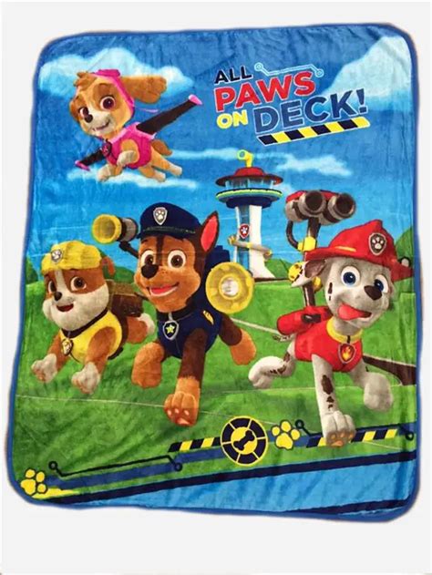 New Coral Fleece Printed Anime Paw Patrol Blankets For Children Baby