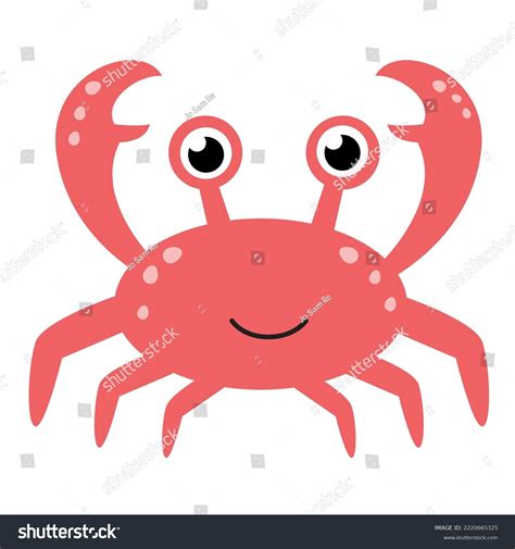 Big Crab Cute Cartoon Vector Animals Stock Vector Royalty Free
