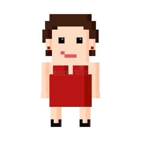 Cute Woman Pixel 8 Bit Stock Vector Illustration Of Game 255487727