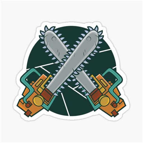 Chainsaws Logo Sticker By Frergo Redbubble