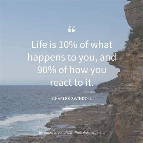 Life Is 10 Of What Happens To You And 90 Of How You React To It