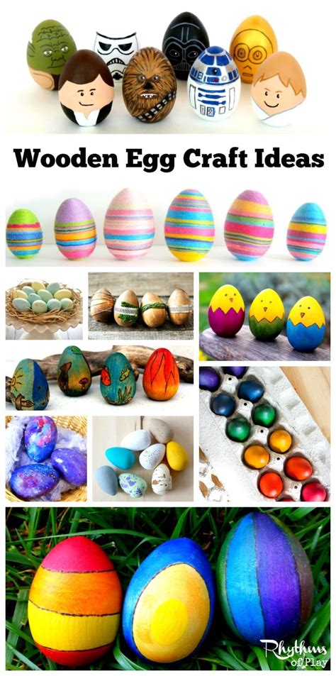 Wooden Easter Egg Crafts And Decorating Ideas Egg Crafts Wooden Eggs