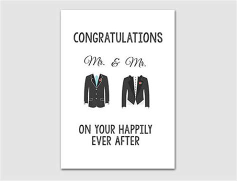 Same Sex Congratulations On Your Wedding Card 5 X 7 Free Printable Mrs Merry