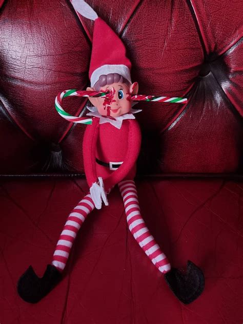 Creepy Elf Ooak Doll Horror Decor Gothic Christmas Goth Doll Etsy