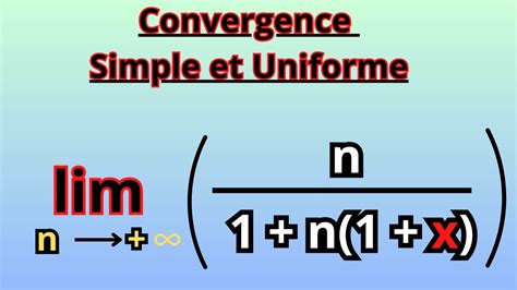 Convergence Simple Et Convergence Uniforme YouTube