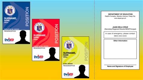 Standard Deped Identification Card Design Visual Identity Deped