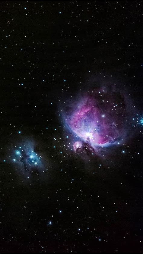 Blue And Pink Nebula Shiny In Outer Space Iphone 8 Wallpapers Free Download