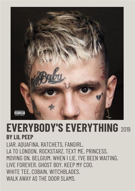 Lil Peep Everybodys Everything 2019 Alternative Minimalist Polaroid Poster