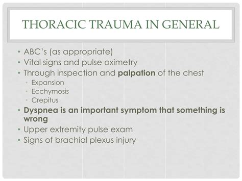 Ppt Thoracic Trauma Powerpoint Presentation Free Download Id255407