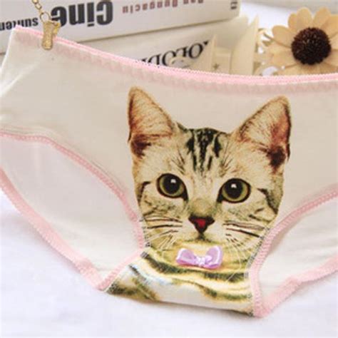 buy new design cotton panties women underwear briefs 3d printing panty cat panties sexy girls
