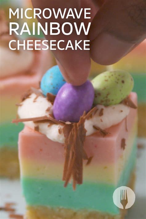 Microwave Rainbow Cheesecake Rainbow Cheesecake Deserts Easy Easy