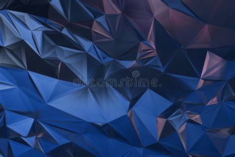 Dark Blue Abstract Triangle Polygonal Mosaic Luxury Dark Blue Design