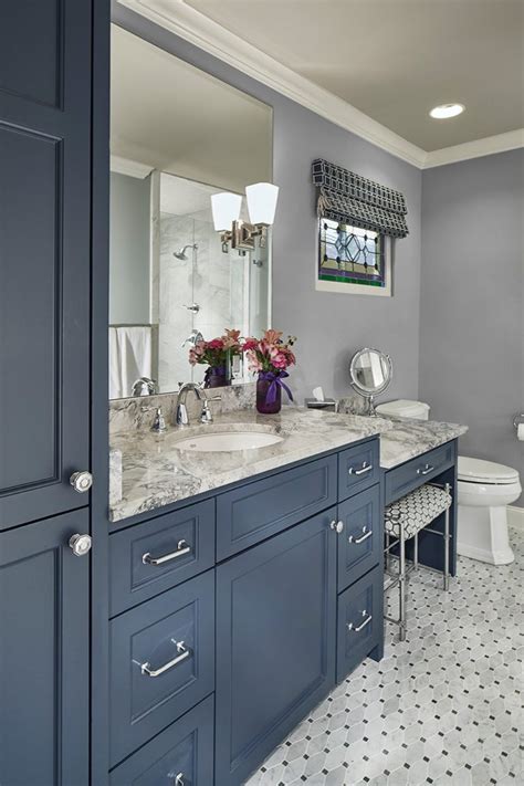 34 Master Bathrooms With Blue Cabinets Ideas Countertopsnews