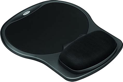 Fellowes Easy Glide Gel Wrist Rest And Mouse Pad Black