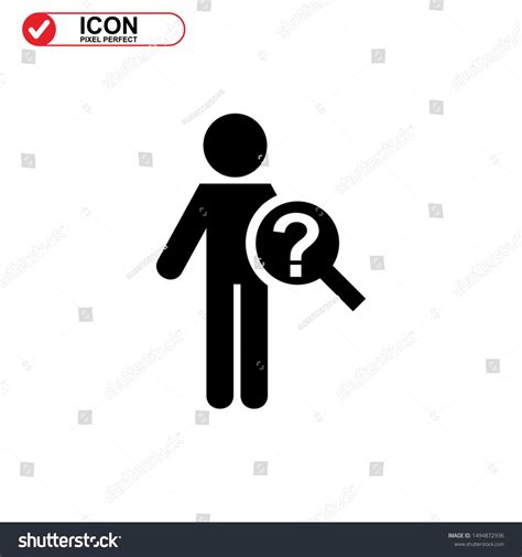 Missing Person Icon Isolated Sign Symbol Vector Illustration High