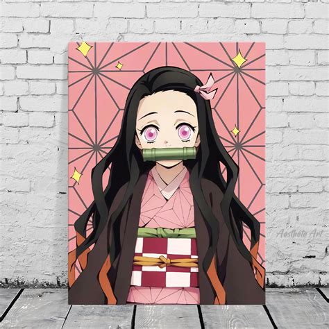 Nezuko Kamado Kimetsu No Yaiba Anime Home Decor Canvas Poster Prints