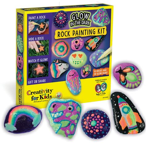 Creativity For Kids Glow In The Dark Rock Painting Kit Child Craft