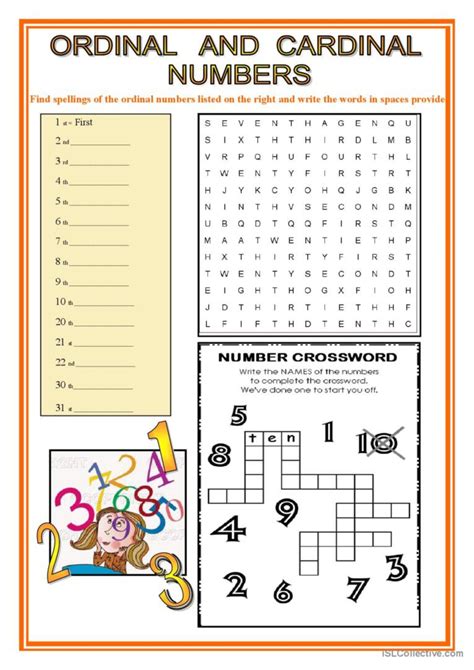 Ordinal And Cardinal Numbers English Esl Worksheets Pdf And Doc