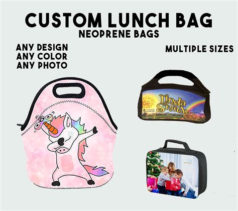 custom lunch bag personalized lunch tote mini tote bag photo lunch bag add any photo