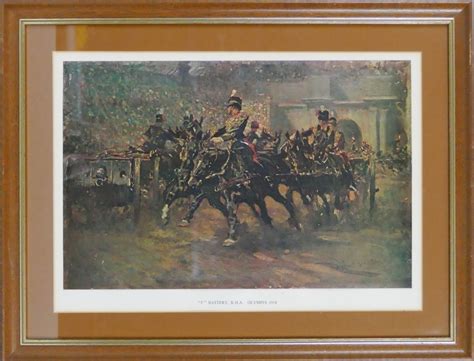 Gilbert Holiday Prints F Battery Rha Royal Horse Artillery Olympia 1914