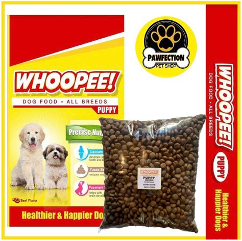Whoopee Puppy Dog Food For All Breeds Beef Flavor 1kg Repacked