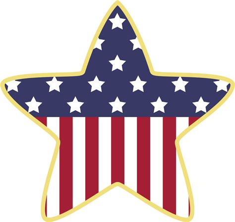 Download Abstract American Star And Flag Clipart Clipart Patriotic
