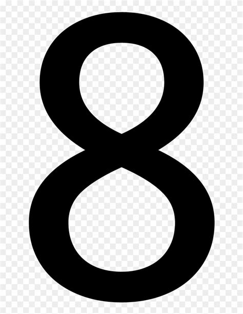 Number 8 Png Number 8 In Black And White Clip Art Free Transparent