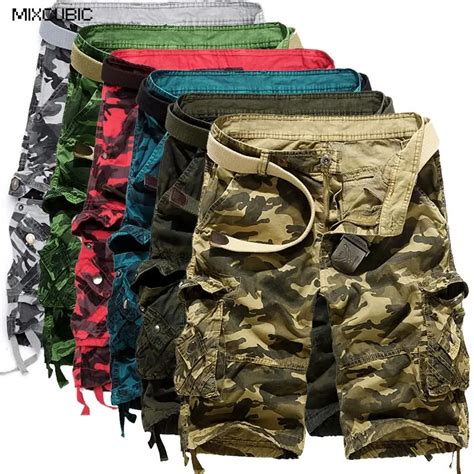 Mixcubic 2017 Korean Style Summer Cool Cargo Camouflage Shorts Men
