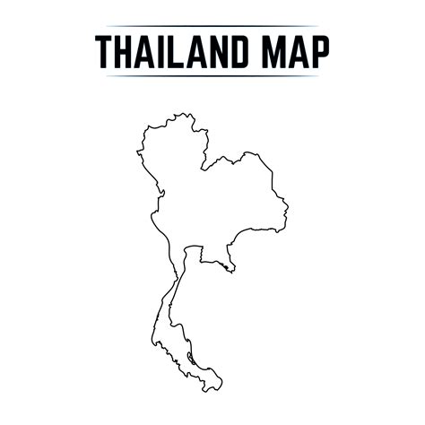 Outline Map Of Thailand