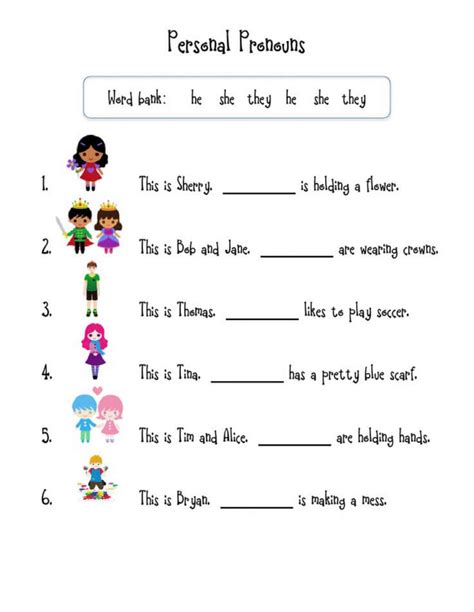 Pronouns Online Activity For First Grade