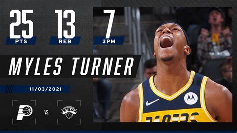 Myles Turner Powers Pacers Past Knicks Youtube