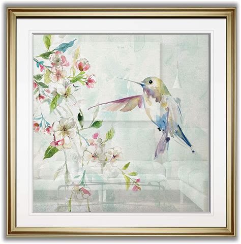 Renditions Gallery Hummingbird Iv Bird Art Framed Colorful