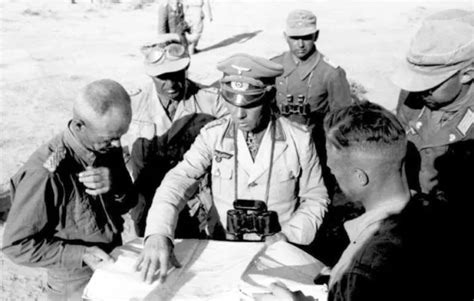 Ww Photo Wwii German General Erwin Rommel With Staff North Africa