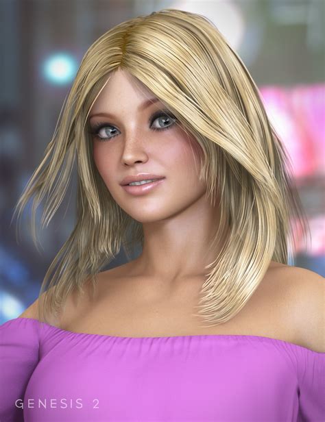 flirty hair for genesis 2 female s daz 3d