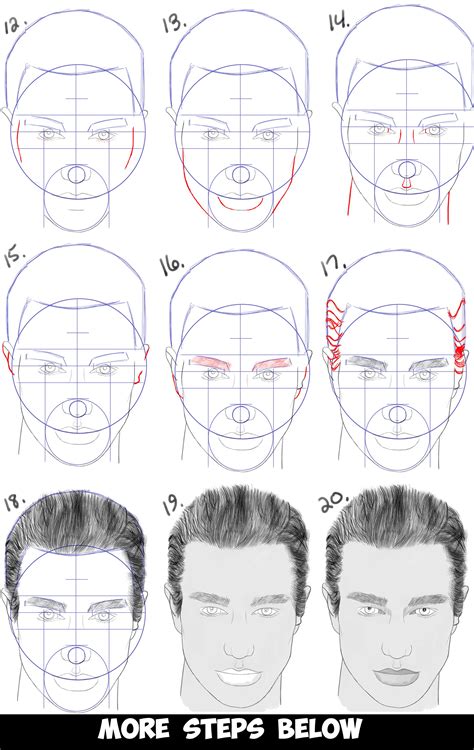 How To Draw A Mans Face From The Side Draw Easy