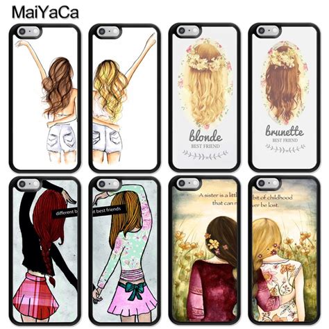 Maiyaca Girls Brunette Blonde Best Friends Bff Matching Soft Phone