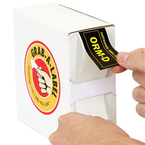 Sturdy and branded labels, capable of withstand wide open weather accomplish the required information about the produce a shipment display and. Cartridges, Small Arms ORM-D Labels Dispenser | Ships Fast ...