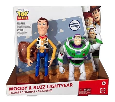Muñecas Toy Story Woody Buzz Lightyear Pack Articulad Mattel Envío Gratis