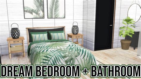 The Sims 4 Speed Build Dream Bedroom Bathroom Youtube