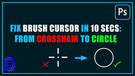 Photoshop Brush Cursor Fix Circle Not Crosshair YouTube