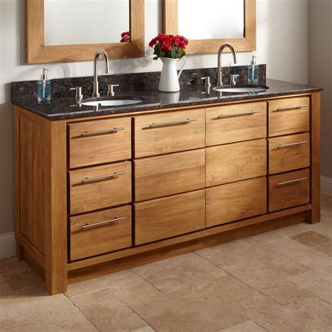 Bathroom sink cabinet vanity unit white basin storage furniture door sink toilet. 72" Venica Teak Double Vanity Cabinet with Undermount ...