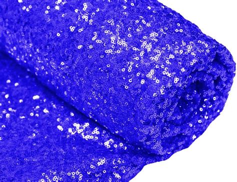 Royal Blue Sequin Fabric Perfect For Tablecloth Sequin Etsy